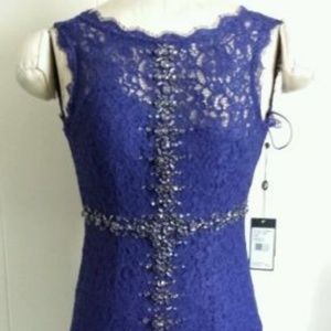Adrianna Papell Embellished Lace Neptune COCKTAIL